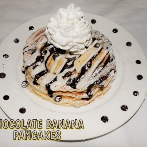 Chocolate Chip Banana Pancakes.