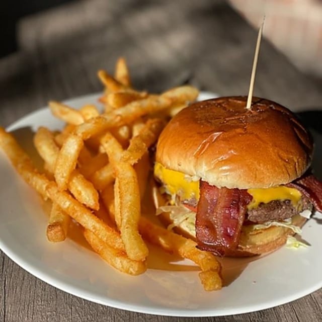 Steak N Egg Burger Deluxe.