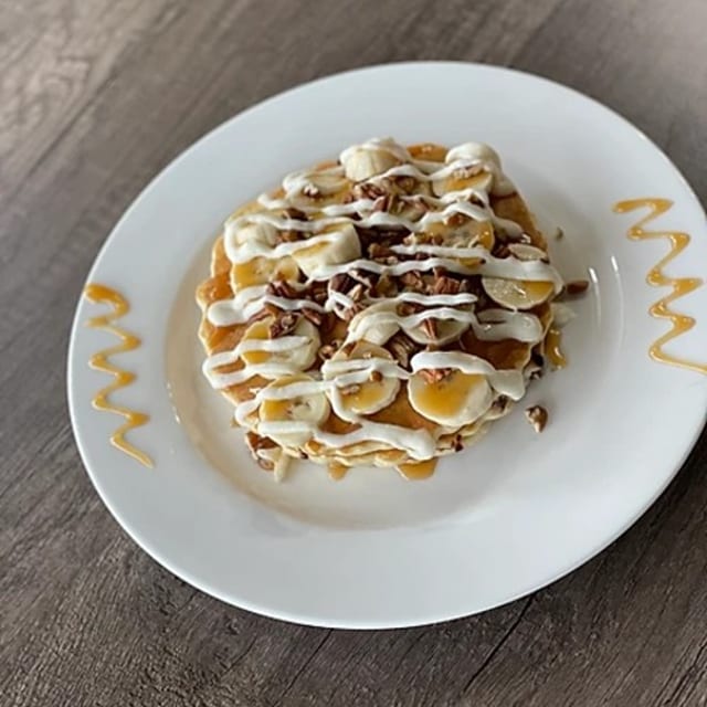 Banana Pecan Pancakes.
