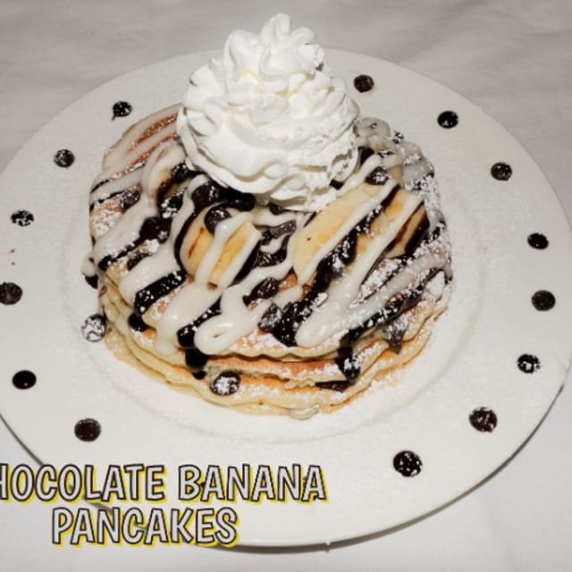 Chocolate Chip Banana Pancakes.