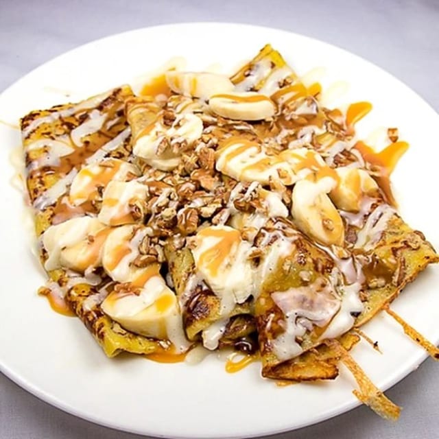 Banana Caramel Crepes.